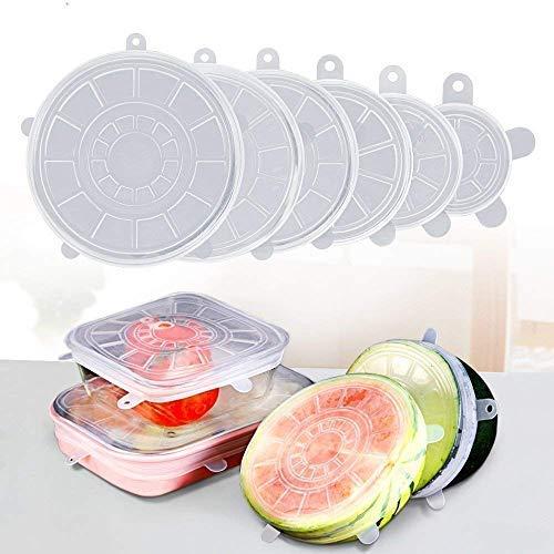 Reusable Silicone Stretch Lids For Food Cover ( Set of 6 )