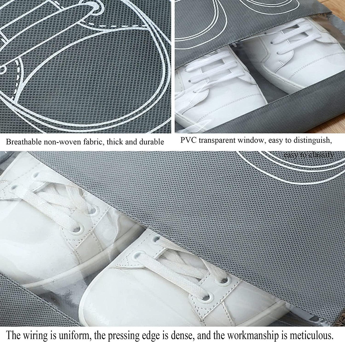 Transparent Window Portable Dust-Proof Shoe Bags