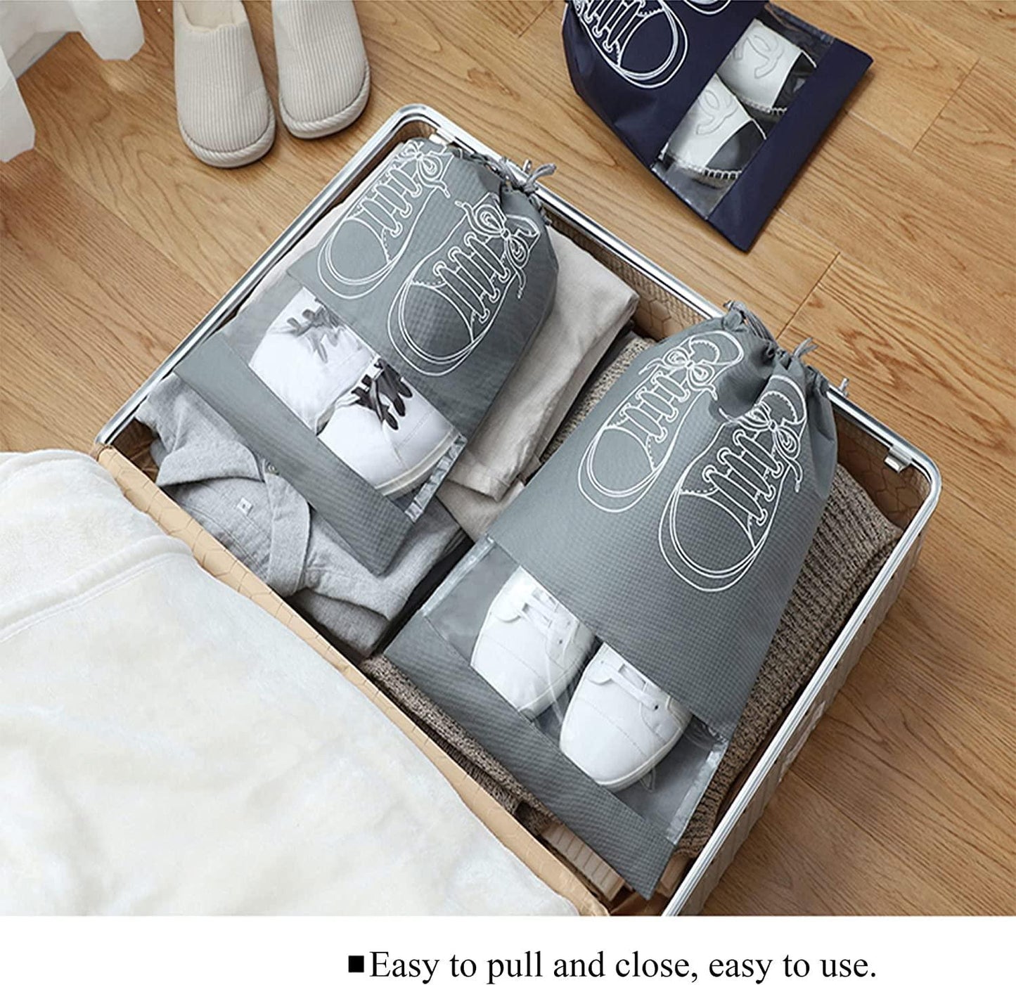 Transparent Window Portable Dust-Proof Shoe Bags
