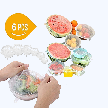 Reusable Silicone Stretch Lids For Food Cover ( Set of 6 )